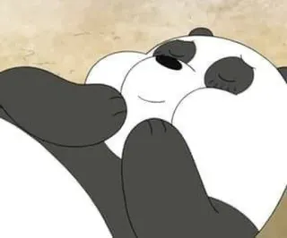 🐼 Panda We Bare Bears Panda, Desenho animado, Animal, Urso, Fofo, Dormindo telegram sticker