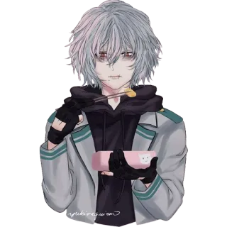 🥡 Tomura Shigaraki My Hero Academia Аниме, Манга, Злодей, Персонаж, Еда, Шигараки, Томура whatsapp sticker