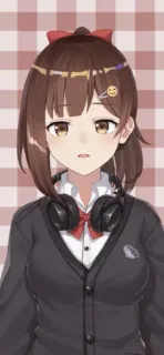 😧 Anime, Lindo, Kawaii, Femenina, Personaje, VTuber telegram sticker