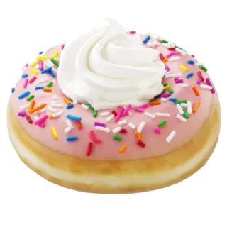 🍩 пончик, посыпка, крем, десерт, еда telegram sticker