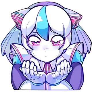 🤲 애니메이션, 로봇, 슬픈, 귀여운, 미래적인 telegram sticker