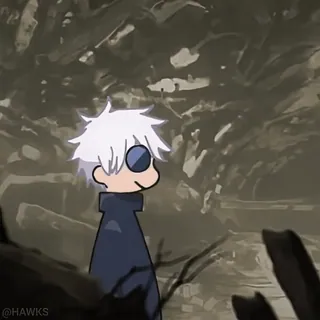 😐 Gojo Satoru Jujutsu Kaisen anime, gojo, satoru, jujutsu kaisen, feitiçaria, mangá telegram sticker