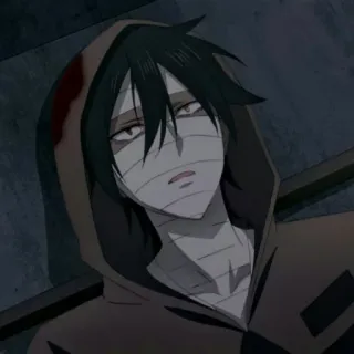 🖤 Zack Foster Angels of Death 애니메이션, 만화, 잭 포스터, 살육의 천사, 공포, 붕대 telegram sticker