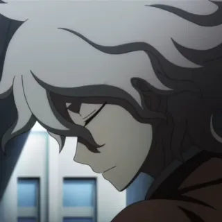 😔 Nagito Komaeda Danganronpa anime, danganronpa, nagito komaeda, character, white hair telegram sticker