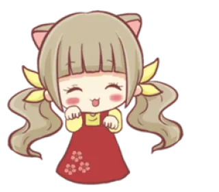 🐱 gato, kawaii, anime, fofo, mangá, garota telegram sticker