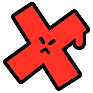 ❌ cross mark, cancel, wrong, error, no telegram sticker