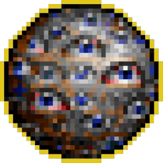 👁 eye, monster, creature, horror, pixel art telegram sticker