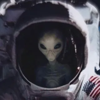 🚀 astronauta, alienígena, espaço, extraterrestre, EUA, bandeira americana telegram sticker