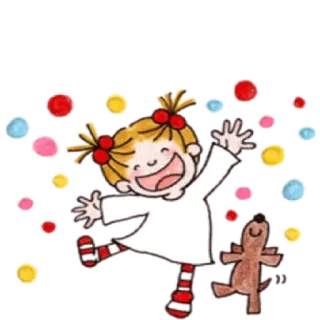 ✳️ 子供, 犬, 幸せ, 漫画 telegram sticker