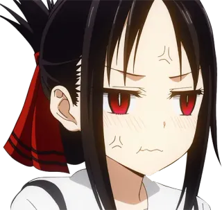 😠 Kaguya Shinomiya Kaguya-sama: Love Is War Anime, Kaguya-sama, Love is War, Kaguya Shinomiya, Wütend, Genervt, Cartoon telegram sticker
