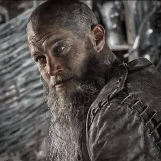 ⚔ Ragnar Lothbrok Vikings Рагнар Лодброк, Викинги, Историческая драма, Трэвис Фиммел, Викинг, Воин, Бородатый мужчина whatsapp sticker
