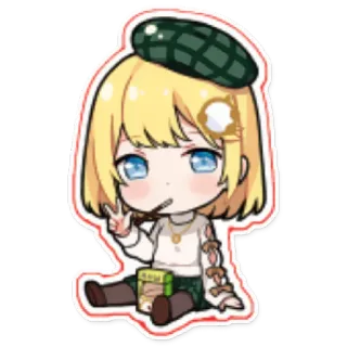 ✌️ anime, chibi, cute, girl telegram sticker