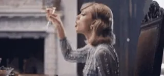 💸 Taylor Swift chanteur, champagne, toast, fête telegram sticker