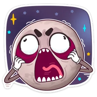 😩 cartoon, emoji, expression, scared, shocked telegram sticker
