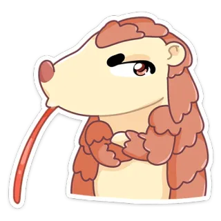 😝 панголин, животное, мультфильм, наклейка, млекопитающее whatsapp sticker