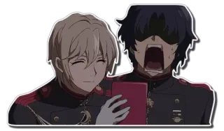 😱 Anime, Militär, Uniform, Charaktere, Freundschaft telegram sticker