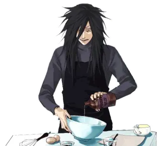 😈 Madara Uchiha Naruto POISONOUS madara, uchiha, anime, kochen, gift, manga telegram sticker