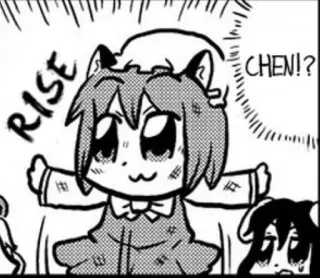 👀 Chen RISE CHEN!? Catgirl, Anime, Manga, Dibujos animados, Lindo whatsapp sticker
