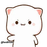 🧐 lucu, kucing, marah, kartun, emoji telegram sticker