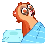 😴 animal, sleepy, bed, cartoon, tired, morning, cute telegram sticker