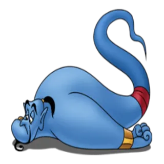 🤧 Cartoon, Blau, Dschinn, Magie, Figur whatsapp sticker