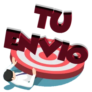 ✋ TU ENVIO bersaglio, spedizione, consegna, obiettivo, successo, uomo telegram sticker
