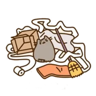 🔫 Pusheen 猫, かわいい, マンガ, Pusheen, カワイイ, ペット telegram sticker