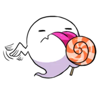 🍭 spook, lolly, schattig, cartoon, snoep, zoet telegram sticker