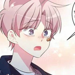 🌟 anime, manga, sad, crying, pink hair, cartoon telegram sticker