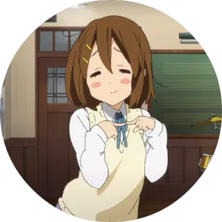 😳 Yui Hirasawa K-On! Anime, K-On, Yui Hirasawa, Carino, Kawaii, Manga whatsapp sticker