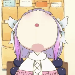 🙃 Kanna Kamui Miss Kobayashi's Dragon Maid аниме, Канна, дракон, милый, аниме девушка telegram sticker