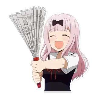 😡 Chika Fujiwara Kaguya-sama: Love Is War アニメ, チカ・フジワラ, かぐや様, ファン, かわいい, 幸せ telegram sticker