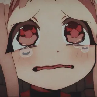 🌟 anime, manga, sad, crying, girl, tears, character telegram sticker