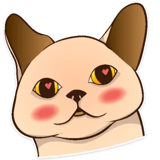 😍 chat, animal, amour, yeux, cœur, mignon whatsapp sticker