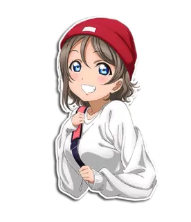 😃 Anime, Cartone animato, Ragazza, Carino, Adesivo whatsapp sticker