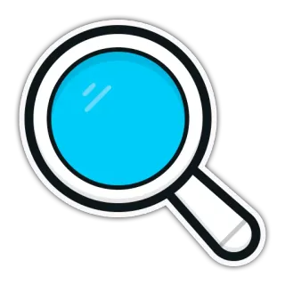 🔍 lente d'ingrandimento, ricerca, vetro, strumento, indagine whatsapp sticker