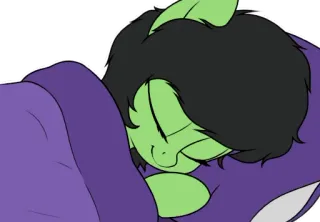 🥱 睡觉, 床, 毯子, 卡通, 绿色, 放松, 午睡 telegram sticker