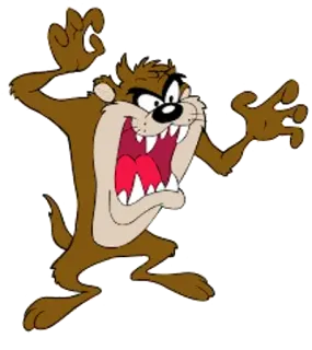 😠 Tasmanian Devil Looney Tunes cartoon, Tasmanian Devil, Looney Tunes, animal telegram sticker