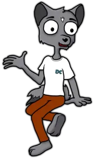 👨 DC Cartoon, Anthropomorph, Wolf, Charakter, Tier, Illustration telegram sticker