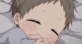 😴 Anime, Bambino, Carino, Dormire, Neonato, Cartone animato telegram sticker