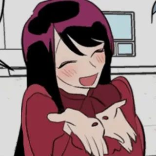 ☺ Anime Mädchen, süß, Cartoon, fröhlich, lächeln, Liebe, kawaii whatsapp sticker