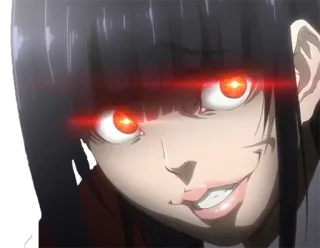 👺 Yumeko Jabami Kakegurui Anime, Kakegurui, Yumeko Jabami, Verrückt, Gesicht, Glücksspiel telegram sticker