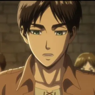 🦜 Eren Yeager Attack on Titan Anime, Personage, Eren Jaeger, Attack on Titan telegram sticker