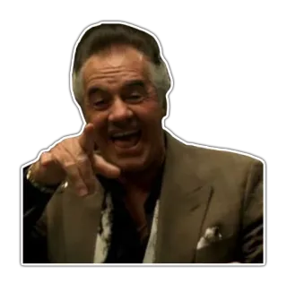 😆 Paulie Walnuts The Sopranos Mafia, Mafioso, Serie TV, Actor, Riendo, Señalando whatsapp sticker