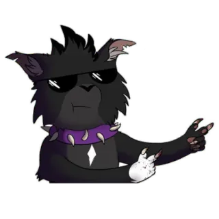 😎 Cartoon Katze, Cool, Punk, Tier, Katze telegram sticker