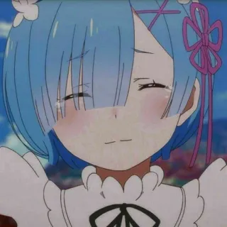 ☠️ Rem Re:Zero Anime, Rem, Re:Zero, Waifu, Carino, Triste telegram sticker