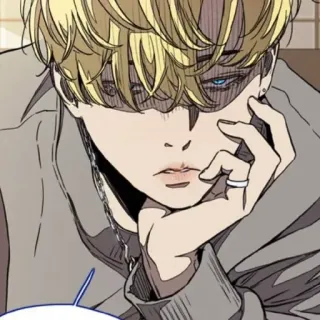 🎐 Anime, Manga, Rubio, Masculino, Estético, Lindo telegram sticker