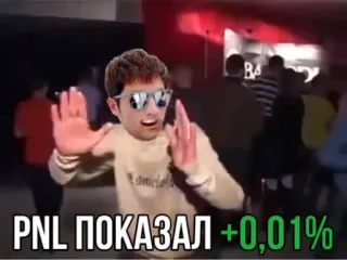 🤤 PNL ПОКАЗАЛ +0,01% telegram sticker