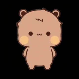 🙂 urso, fofo, desenho animado, animal telegram sticker