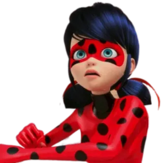 🐞 Ladybug Miraculous: Tales of Ladybug & Cat Noir 瓢虫, 瓢虫少女, 瓢虫雷迪, 卡通, 超级英雄, 红色, 黑点 whatsapp sticker